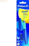 Pelikan F&uuml;llhalter Twist Deep Blue Feder M inkl. 2 Tintenpatronen Blis