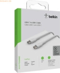 Belkin Belkin USB-C/USB-C Kabel ummantelt, 1m, wei&szlig;