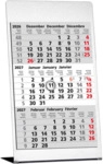 G&uuml;ss 3-Monats-Tischkalender 10,5 x 23cm Edelstahl 2027