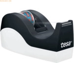 Tesa Tischabroller Orca 33m:19mm schwarz/wei&szlig; + 1 Rolle tesafilm krist