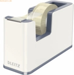 Leitz Klebebandabroller Wow Duo Colour 18mmx10m wei&szlig;
