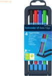 Schneider Kugelschreiber Slider Edge Kappenmodell XB sortiert VE=4 St&uuml;