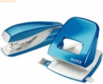 Leitz Locher NeXXt 5008 und Heftger&auml;t NeXXt 5502 im Set blau metallic