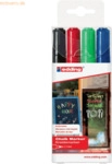 edding Kreidemarker edding 4095 2-3 mmschwarz, rot, blau, gr&uuml;n VE=4 St