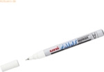 12 x Uni-Ball Lackmarker PX-203 0,8 wei&szlig;