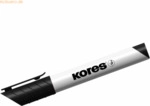 12 x Kores Whiteboardmarker 3-5mm Keilspitze schwarz