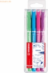 5 x Stabilo Fineliner Sensor Etui 0,3 mm Kunststoffetui VE=4 St&uuml;ck