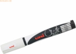 Uni-Ball Kreidemarker Uni Chalk PWE-5M 1,8-2,5mm wei&szlig;