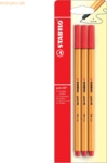 10 x Stabilo Fineliner point 88 0,4 mm rot Blisterkarte VE=3 St&uuml;ck