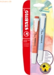 10 x Stabilo Textmarker swing cool Pastel Korallrot / Wolkenblau