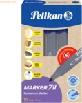 10 x Pelikan Permanentmarker 711 nachf&uuml;llbar 2mm blau