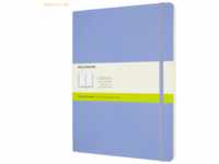 Moleskine Notizbuch XL 19x25cm blanko Softcover hortensienblau