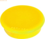 Franken Haftmagnet 24mm gelb VE=10 St&uuml;ck