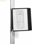 Durable Wandhalter f&uuml;r Sichttafeln A4 magnetisch mit 10 Tafeln schwarz