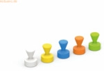 Maul Neodym-Kegelmagnet 16x12mm 1500 g farbig sortiert VE=10 St&uuml;ck