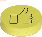 Maul Moderationskarte Daumen 95 mm gelb VE=100 St&uuml;ck