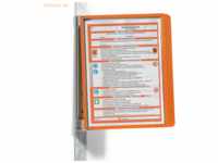 Durable Sichttafelsystem Vario Magnet Wall 5 grau 5 Tafeln orange
