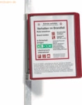 Durable Sichttafelsystem Vario Magnet Wall 5 grau 5 Tafeln rot