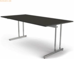 Kerkmann Schreibtisch Artline extragro&szlig; C-Fu&szlig; 200x100x68-82cm anthrazi