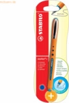 10 x Stabilo Tintenroller worker+ medium 0,5 mm blau Blisterkarte