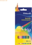 10 x Pelikan Buntstifte Standard dreieckig 12 Farben sortiert
