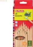 4 x Herlitz Buntstifte natur VE=24 St&uuml;ck
