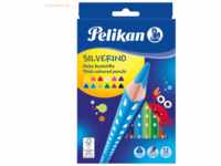 10 x Pelikan Buntstifte Silverino dreieckig dick 5mm VE=12 Farben Scha