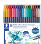 Staedtler Doppelfasermaler marsgraphic duo Pinselspitze VE=36 St&uuml;ck