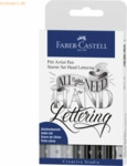 Faber Castell Tuschestift Pitt Artist Pen Lettering sortiert VE=8 St&uuml;c