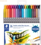 Staedtler Doppelfasermaler Twin-tip pen VE=36 Farben