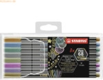 10 x Stabilo Premium-Filzstift Pen 68 metallic 1,4mm (M) Etui VE=8 Far