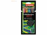 6 x Stabilo Buntstift Greencolors Arty Etui VE=12 Farben
