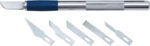 Wedo Skalpell-Set 15cm silber/blau Aluminium mit gummierter Griffzone