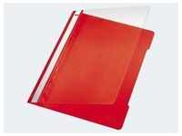 Leitz 41910025, Leitz Sichthefter A4 PVC langes Beschriftungsfenster rot
