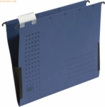 Elba H&auml;ngetasche chic A4 230g/qm Karton mit Leinenfr&ouml;schen dunkelblau