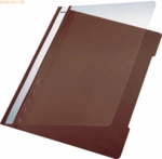 Leitz Sichthefter A4 PVC langes Beschriftungsfenster braun