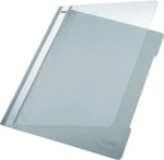 Leitz Sichthefter A4 PVC langes Beschriftungsfenster grau