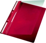 Leitz Einh&auml;ngehefter A4 2 kurze Beschriftungsfenster PVC rot