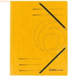 Herlitz Einschlagmappe mit Gummizug Karton gelb