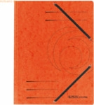 Herlitz Einschlagmappe mit Gummizug Karton orange