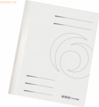25 x Herlitz Schnellhefter A4 Karton 240g/qm intensiv wei&szlig;