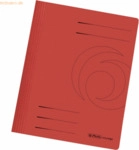 10 x Herlitz Schnellhefter Karton gefaltet rot intensiv