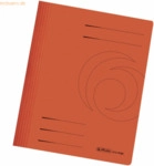 10 x Herlitz Schnellhefter Karton gefaltet orange intensiv