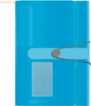 Herlitz F&auml;chermappe A4 PP 12 F&auml;cher blau transparent to go
