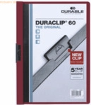 Durable Klemmmappe Duraclip Original 60 bis 60 Blatt A4 aubergine