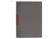 5 x Durable Klemm-Mappe Duraswing Color PP 30 Blatt anthrazit mit rote
