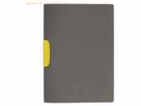 5 x Durable Klemm-Mappe Duraswing Color PP 30 Blatt anthrazit mit gelb