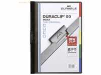 25 x Durable Cliphefter Duraclip Original 50 index schwarz