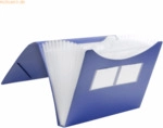 Foldersys F&auml;cher Gummizugmappe A4 PP 12 F&auml;cher Gummizug vollfarbig bla