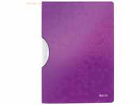10 x Leitz Cliphefter Wow ColorClip A4 ca. 30 Blatt violett